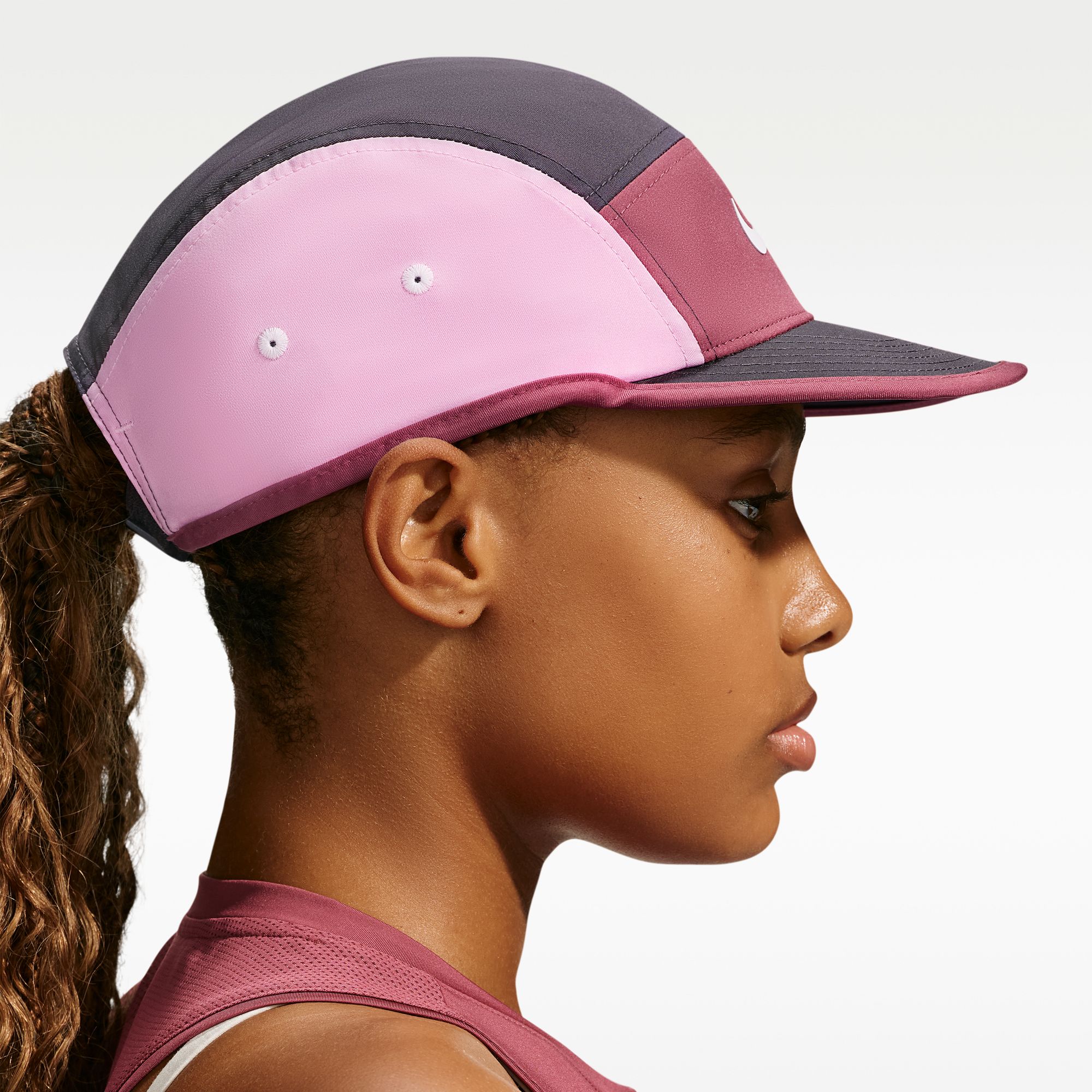 Nike Fly Dri-FIT Unstructured Swoosh Cap (GRIDIRON/PINK SMOKE/BLEACHED LILAC)